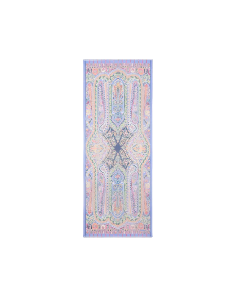 Etro Paisley-schal Aus Seide, Damen, Violett Violett