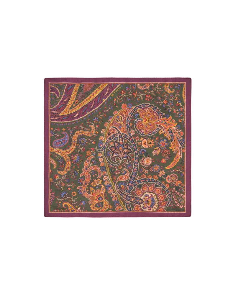 Etro Einstecktuch Mit Floralem Paisleymuster, Herren, Rot Rot