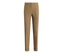Zigarettenhose Aus Cady, Damen, Grün, Größe