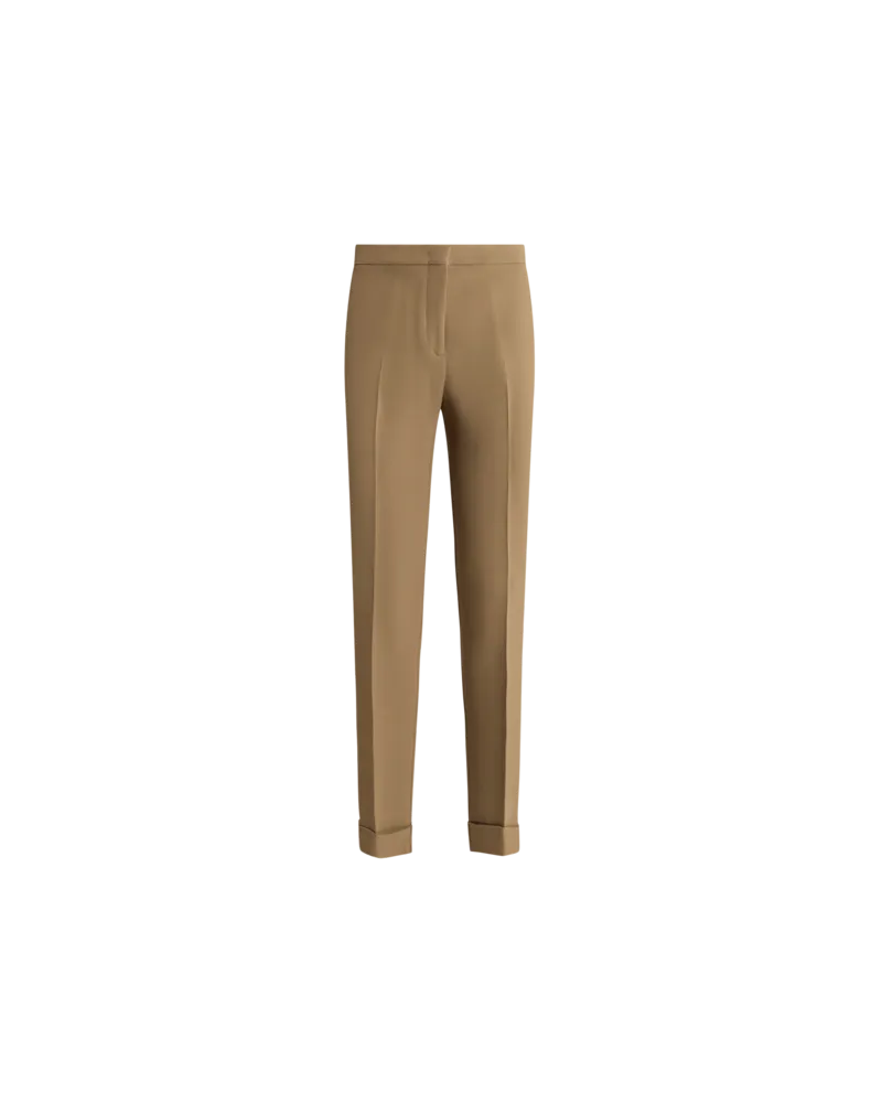 Etro Zigarettenhose Aus Cady, Damen, Grün, Größe Grün