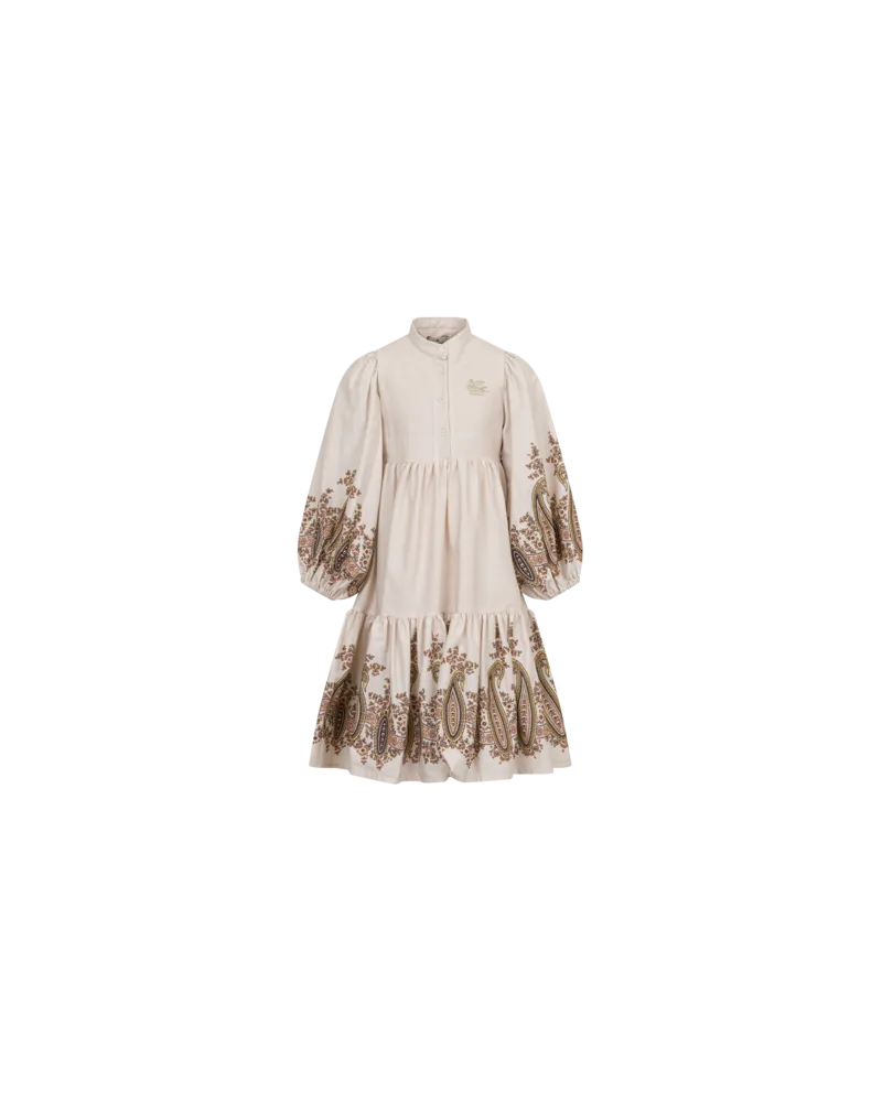 Etro Kleid Aus Baumwolle Mit Floralem Paisleymuster, Pulverpinkel, Größe Pulverpinkel