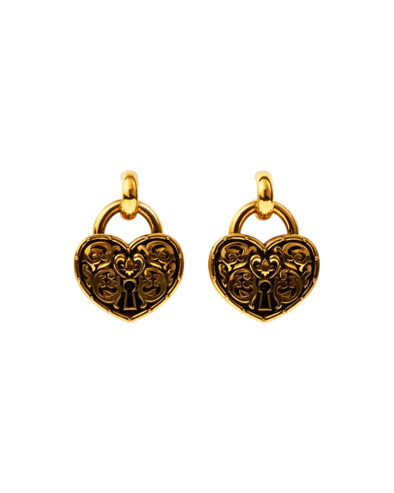 Etro Ohrhänger Mit Anhänger In Form Eines Vorhängeschlosses, Damen, Gold Gold