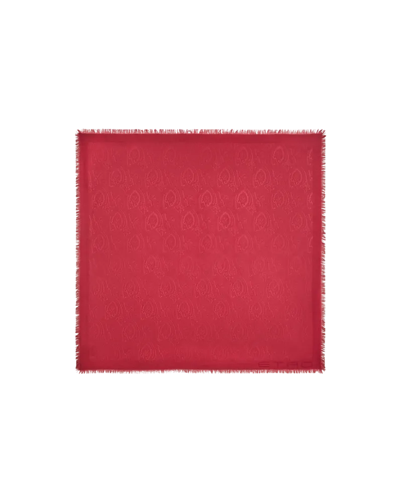 Etro Jacquard-schultertuch Mit Paisley-muster, Herren, Rot Rot