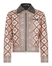 Etro Bedruckte Jacke Mit Nieten, Rosa Rosa