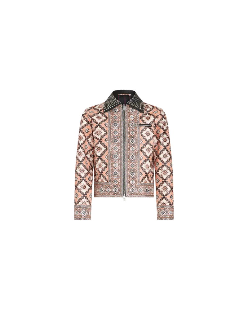 Etro Bedruckte Jacke Mit Nieten, Rosa Rosa