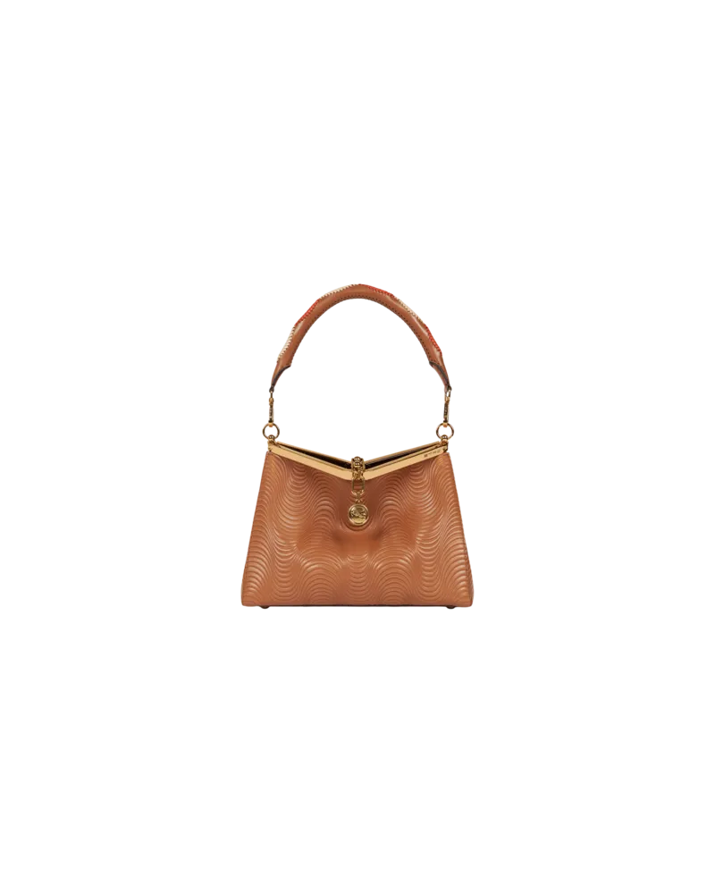 Etro Mittelgrosse Tasche Vela Mit Wellenmotiv Und Pochette, Damen, Beige Beige