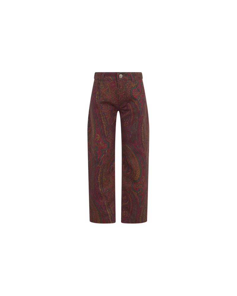Etro Jeans Aus Denim Paisley, Braun, Größe Braun