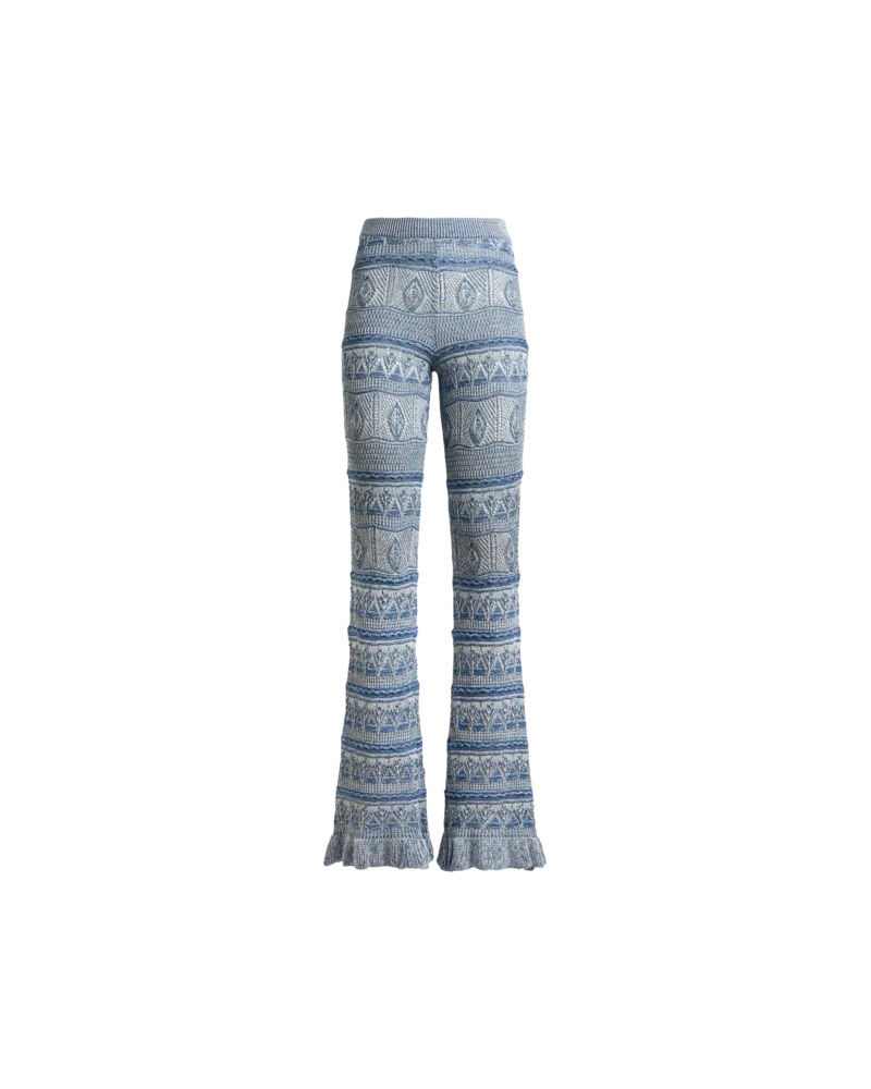 Etro Fit-and-flare-hose Aus Baumwollstrick Mit Häkelverarbeitung, Damen, Größe 