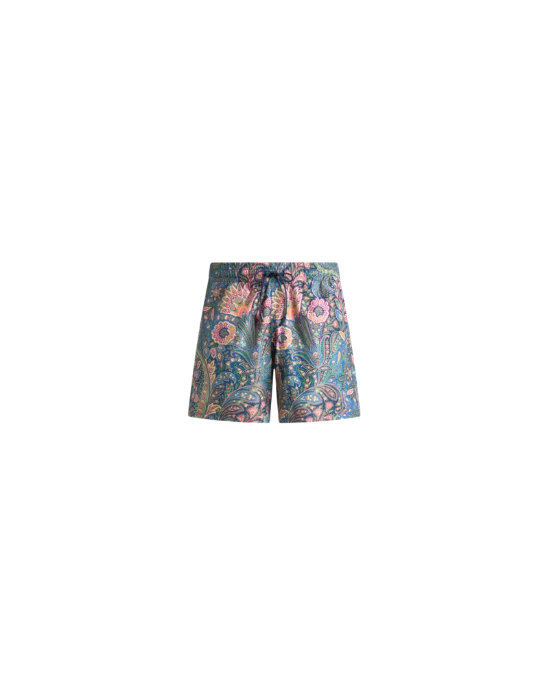Etro Badeshorts Mit Floralem Paisley-motiv, Herren, Blau, Größe Blau