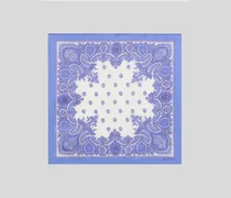 Pochette Aus Seide Mit Paisley-motiv, Herren, Blau