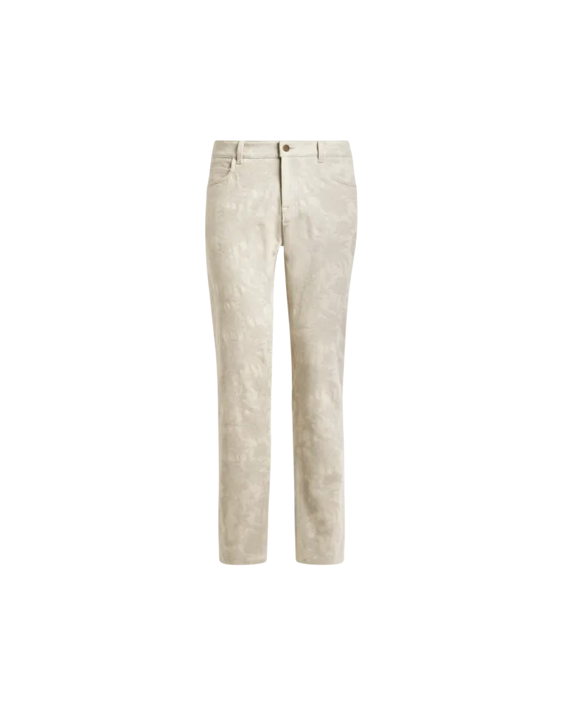 Etro Jacquard-hose Aus Baumwollgabardine Mit Floralem Motiv, Herren, Beige, Größe Beige