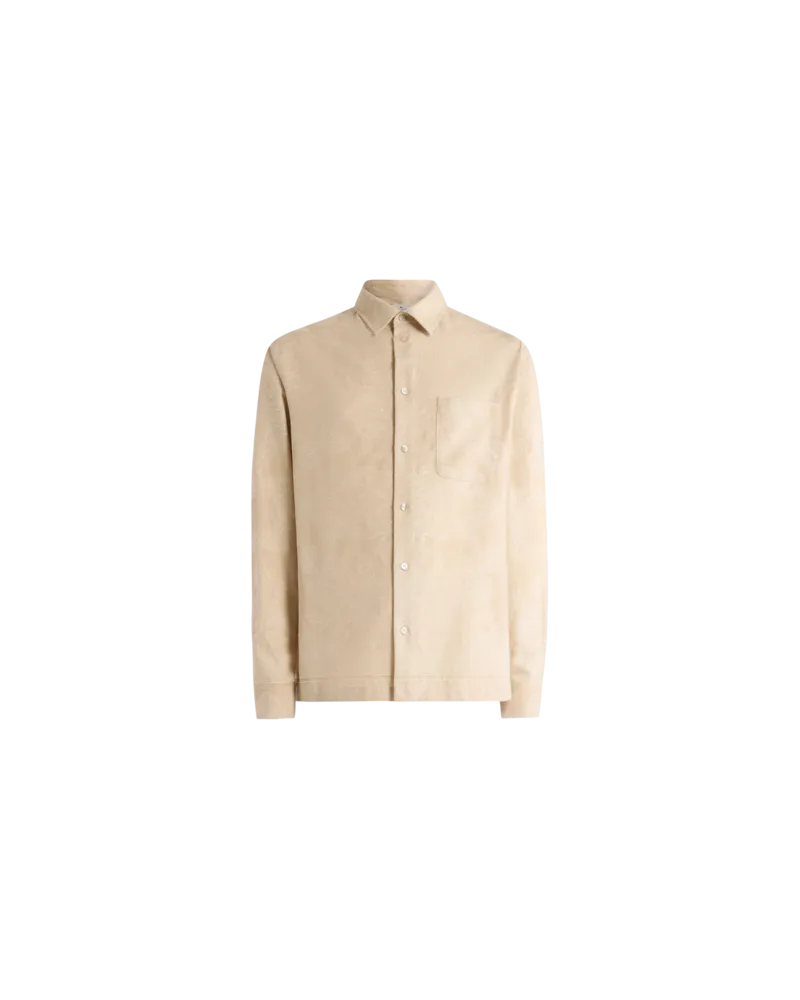 Etro Jacquard-hemd Aus Baumwolle Mit Paisleymuster, Herren, Beige, Größe Beige