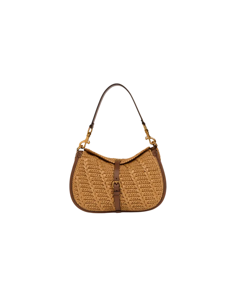 Etro Tasche Pony Mittelgross Aus Gehäkeltem Bast, Damen, Braun Braun