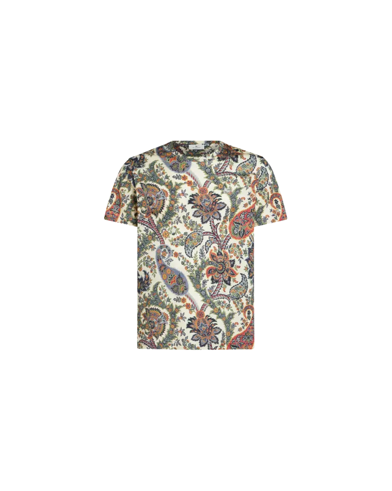 Etro T-shirt Mit Floralem Paisley-print, Herren, Multicolor, Größe Multicolor