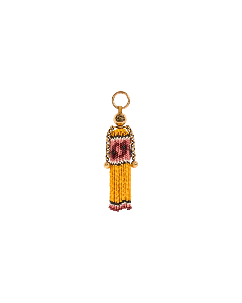 Etro Püppchen-charm Mit Kleinen Perlen, Damen, Gelb Gelb
