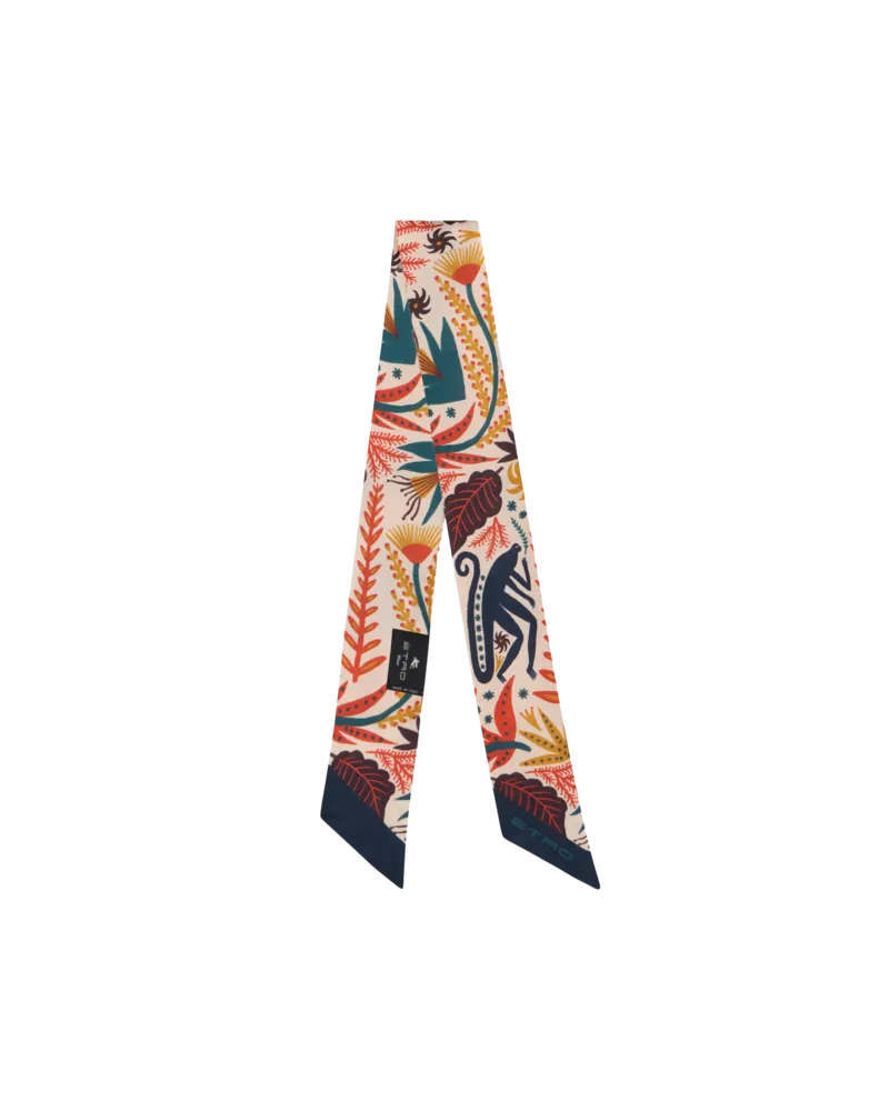 Etro Paisleyna Aus Seidentwill Mit Platziertem Print Etro X Tabby Booth, Damen, Cremefarben Cremefarben