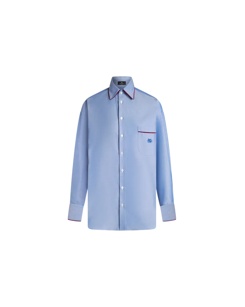 Etro Oxford-hemdbluse Mit Pegaso, Damen, Hellblau, Größe Hellblau