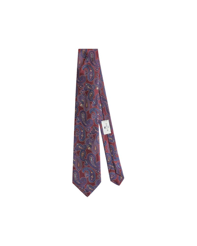 Etro Krawatte Aus Seidenjacquard Mit Paisleymuster, Herren, Multicolor Multicolor