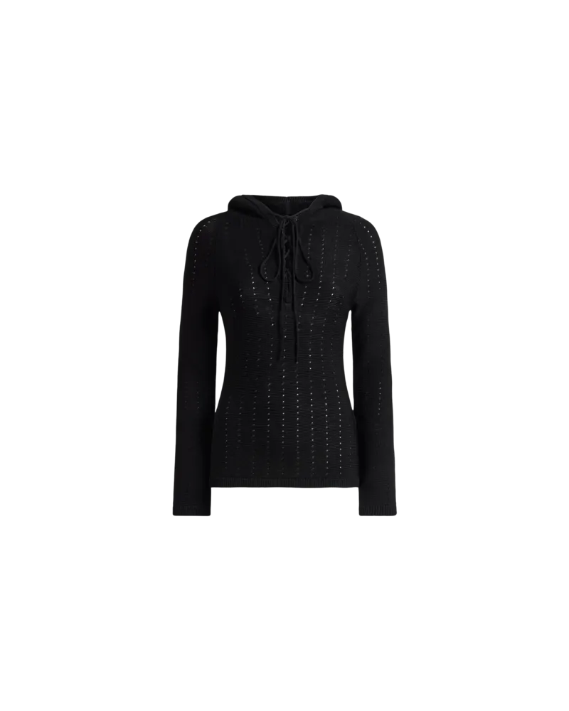 Etro Top Aus Strickstoff Mit Überkreuzungen Und Ausstanzungen, Damen, Schwarz, Größe Schwarz