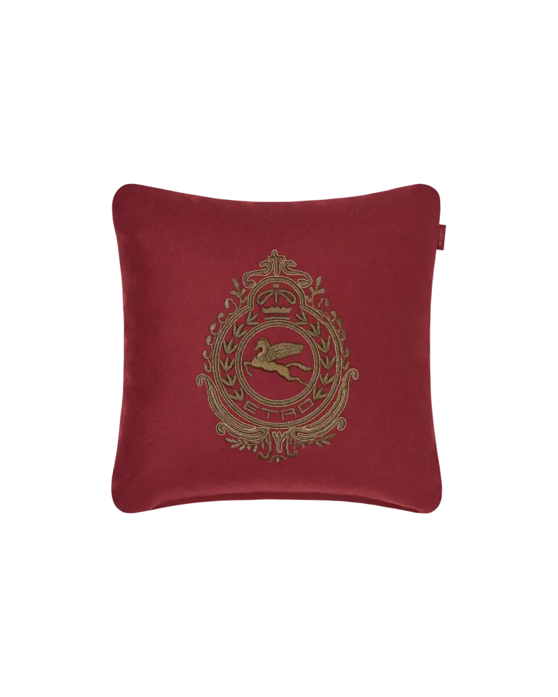 Etro Besticktes Kissen, Bordeaux Bordeaux