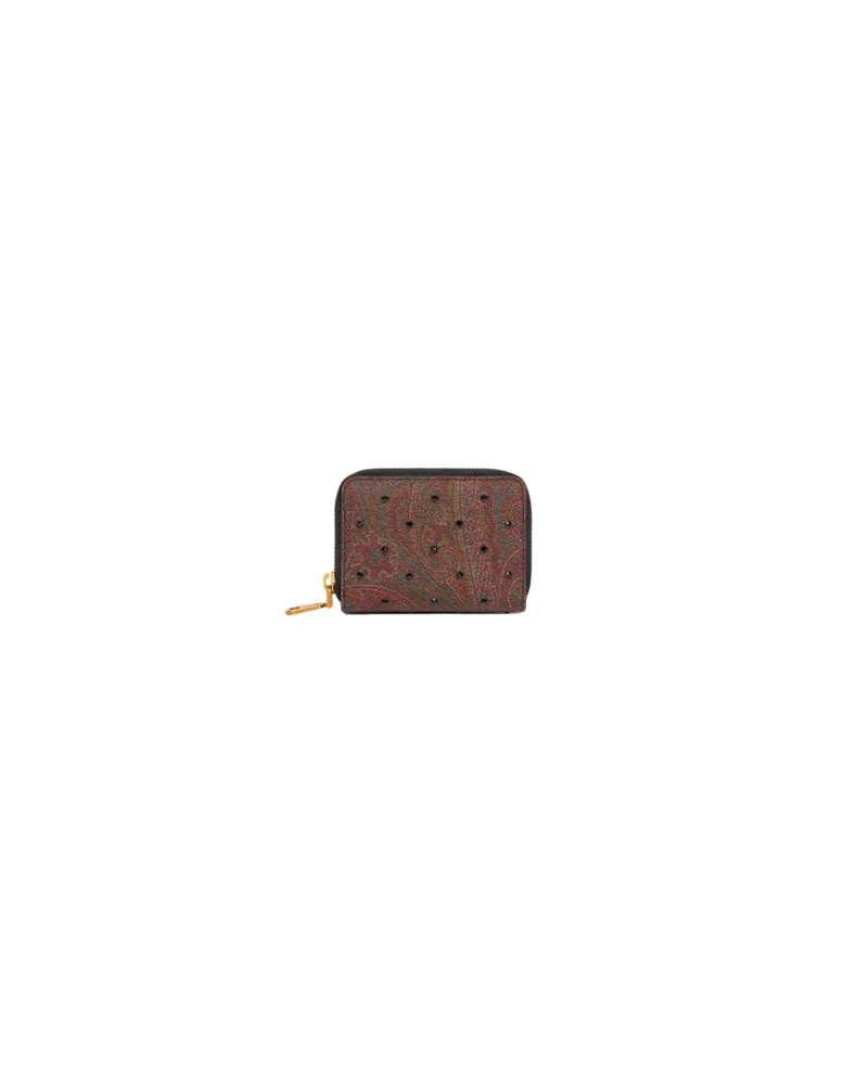 Etro Arnica-portemonnaie Mit Strass, Damen, Schwarz Schwarz