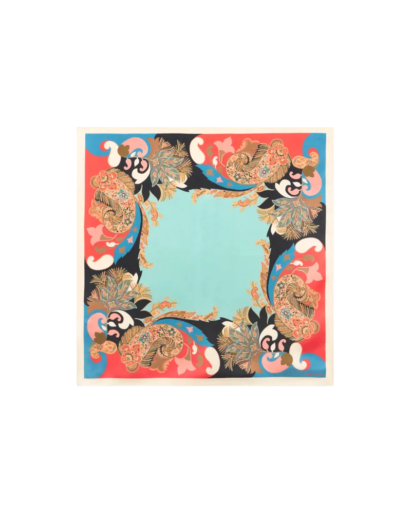 Etro Tuch Aus Seide Mit Floralem Paisley-motiv, Damen, Multicolor Multicolor