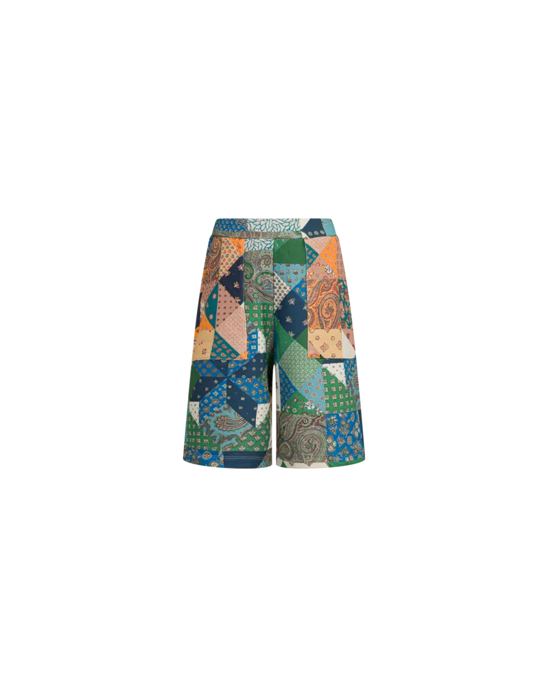Etro Fleeceshorts Mit Patchworkdruck, Multicolor, Größe Multicolor