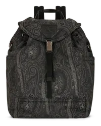 Etro Rucksack Mit Paisleymotiven, Schwarz Schwarz