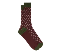 Socken Mit Kleinem Paisley-jacquardmuster, Herren, Bordeaux, Größe