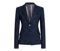 Blazer Aus Jacquard-denim, Damen, Blau, Größe