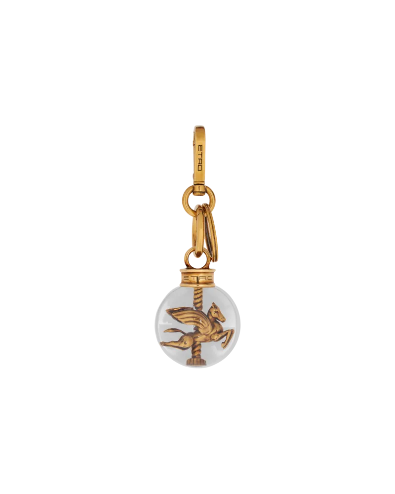 Etro Kugelanhänger Mit Pegaso, Damen, Gold Gold