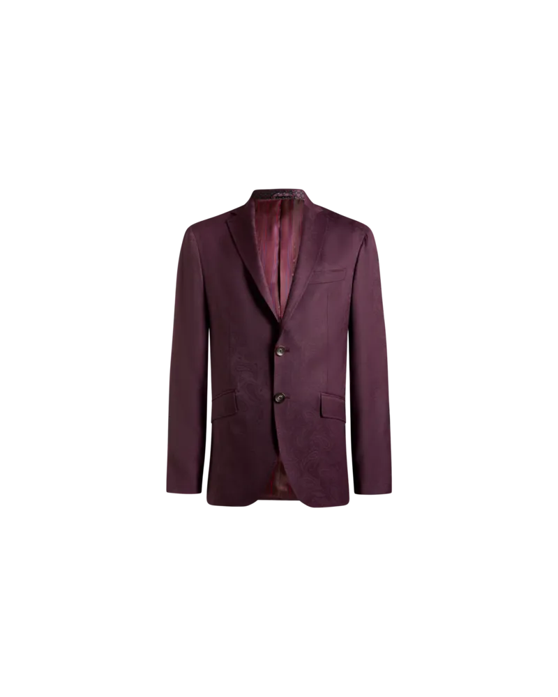 Etro Jacke Roma Aus Wolle Mit Paisley-jacquard-muster, Herren, Bordeaux, Größe Bordeaux