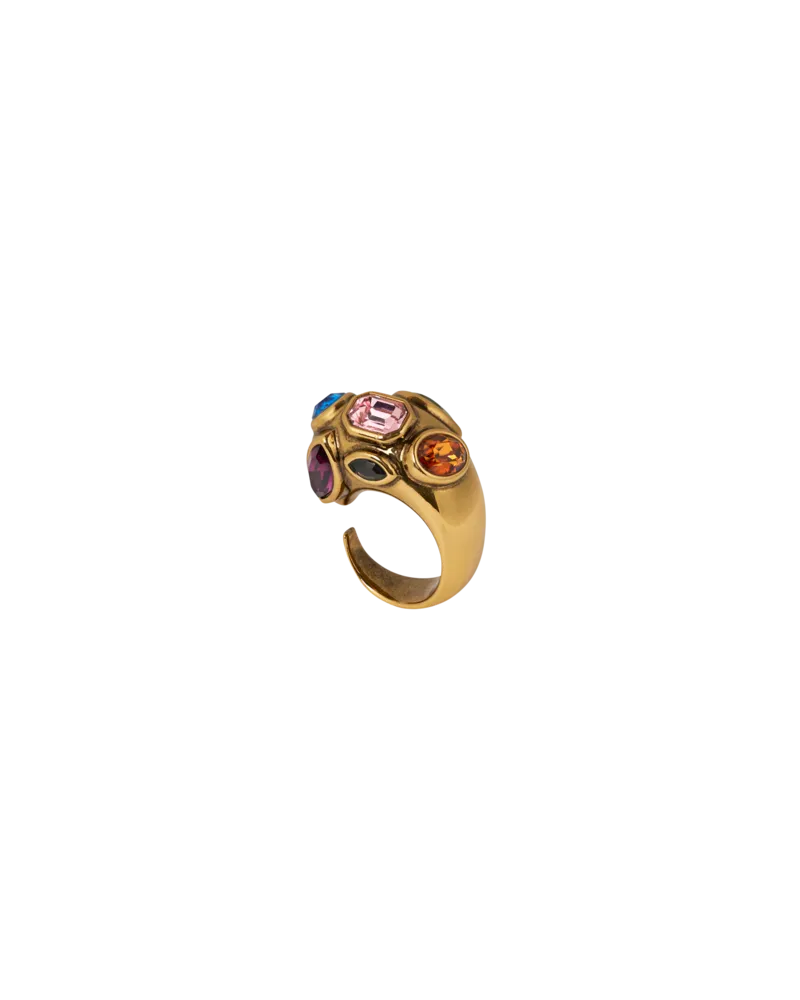 Etro Ring Mit Schmucksteinen, Damen, Gold, Größe Gold