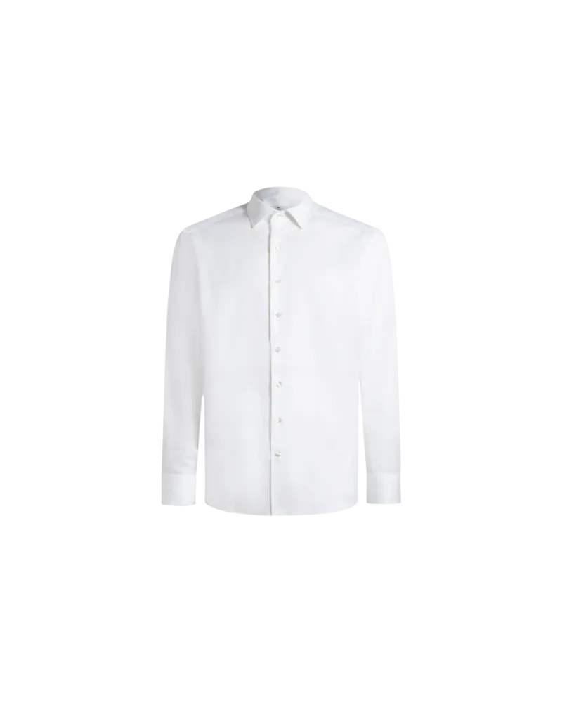 Etro Hemd Aus Baumwolljacquard, Herren, Weiß, Größe Weiß