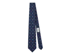 Gemusterte Krawatte, Herren, Navyblau
