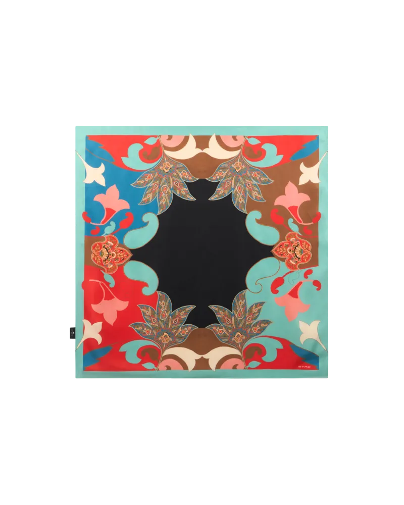 Etro Tuch Aus Seide Mit Floralem Paisley-motiv, Damen, Multicolor Multicolor