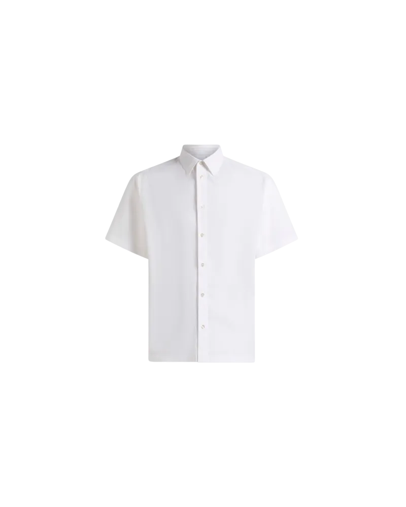 Etro Hemd Aus Stretchbaumwolle Mit Tintenfisch, Herren, Weiß, Größe Weiß