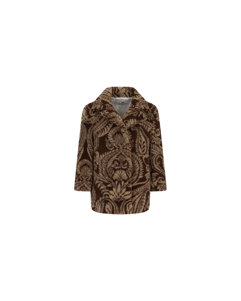 Etro Kabanjacke Aus Einer Jacquard-/wollmischung, Bordeaux, Größe Bordeaux