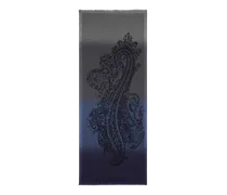 Jacquard-schal Mit Abgesetztem Paisley-muster, Herren, Blau