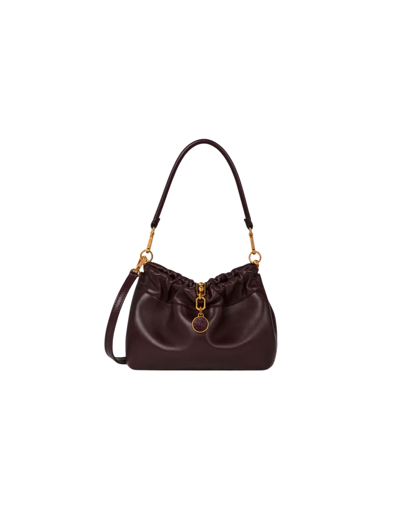 Etro Tasche Vela Blossom Klein Aus Nappaleder, Damen, Pflaume Pflaume