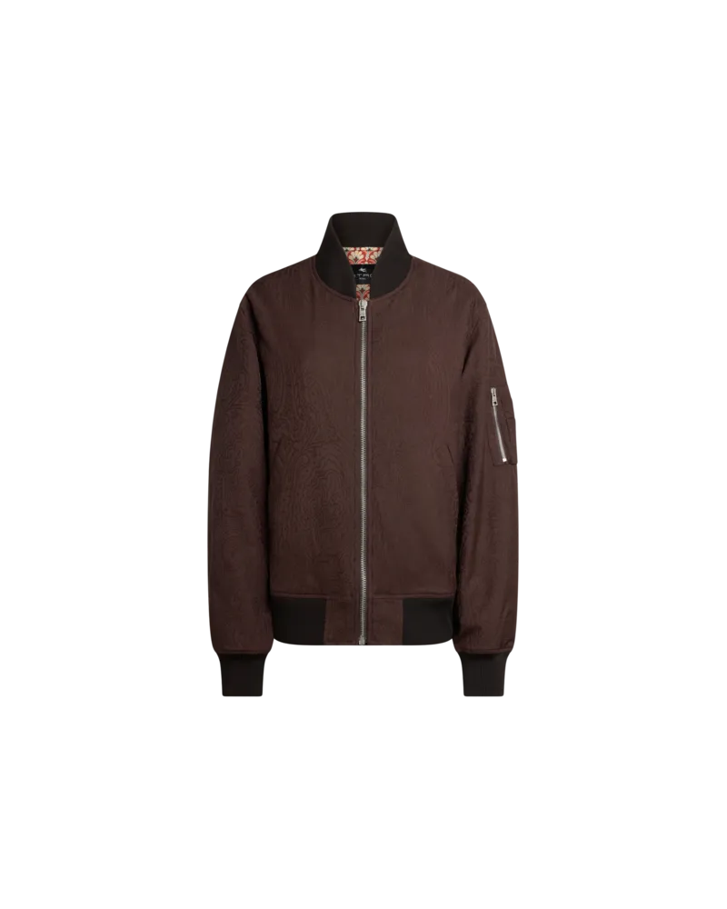 Etro Bomberjacke Mit Arnica-motiv, Damen, Braun, Größe Braun