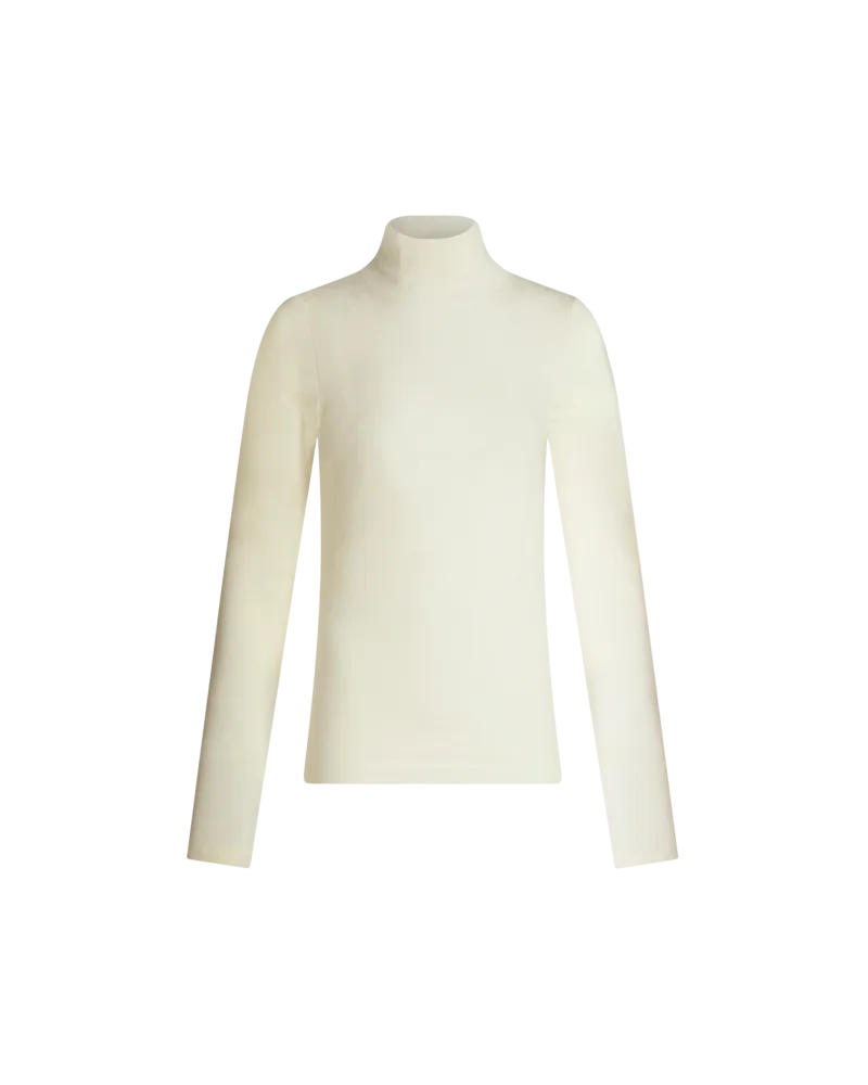 Etro Rollkragenpullover Aus Wolle, Damen, Weiß, Größe Weiß