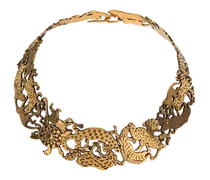 Choker-halskette Mit Tiermotiven, Damen, Gold