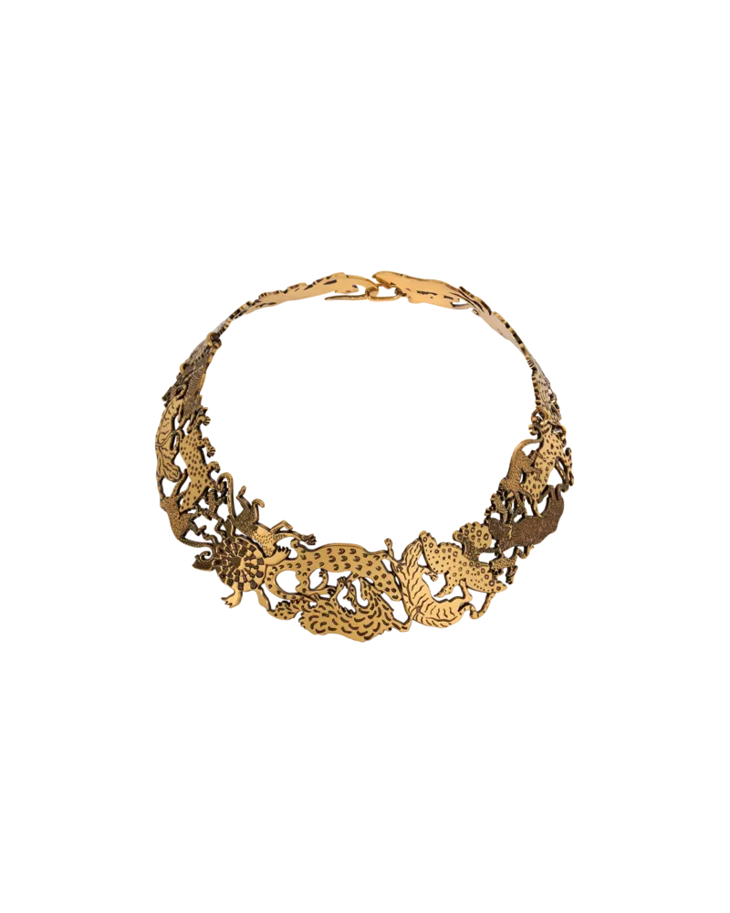 Etro Choker-halskette Mit Tiermotiven, Damen, Gold Gold