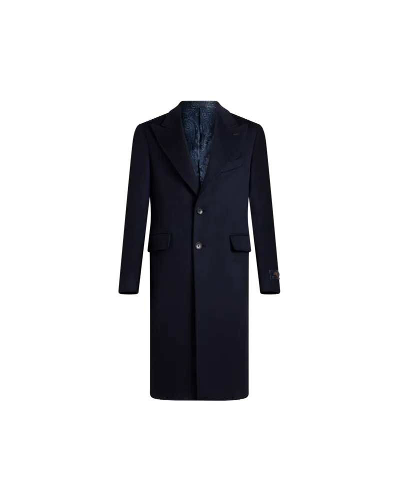 Etro Mantel Aus Kaschmir, Herren, Blau, Größe Blau