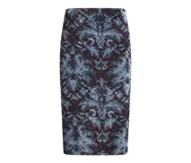 Rock Aus Jacquard-chenille, Damen, Blau, Größe