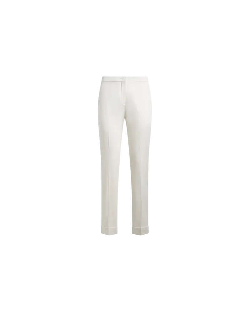 Etro Cropped Hose Aus Stretch-baumwolle, Damen, Weiß, Größe Weiß
