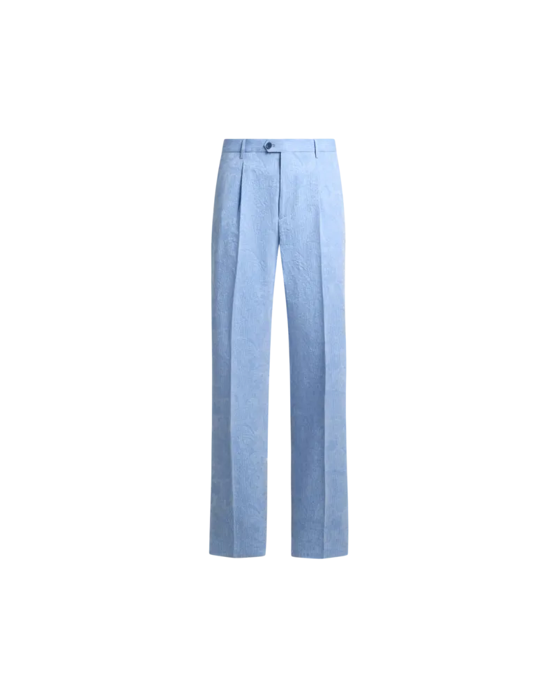 Etro Jacquard-hose Aus Wolle Mit Streifen Und Floralem Paisley-motiv, Herren, Größe 