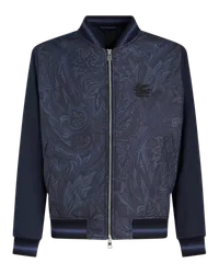 Etro Bomberjacke Mit Paisleymuster Und Logo, Herren, Navyblau Navyblau