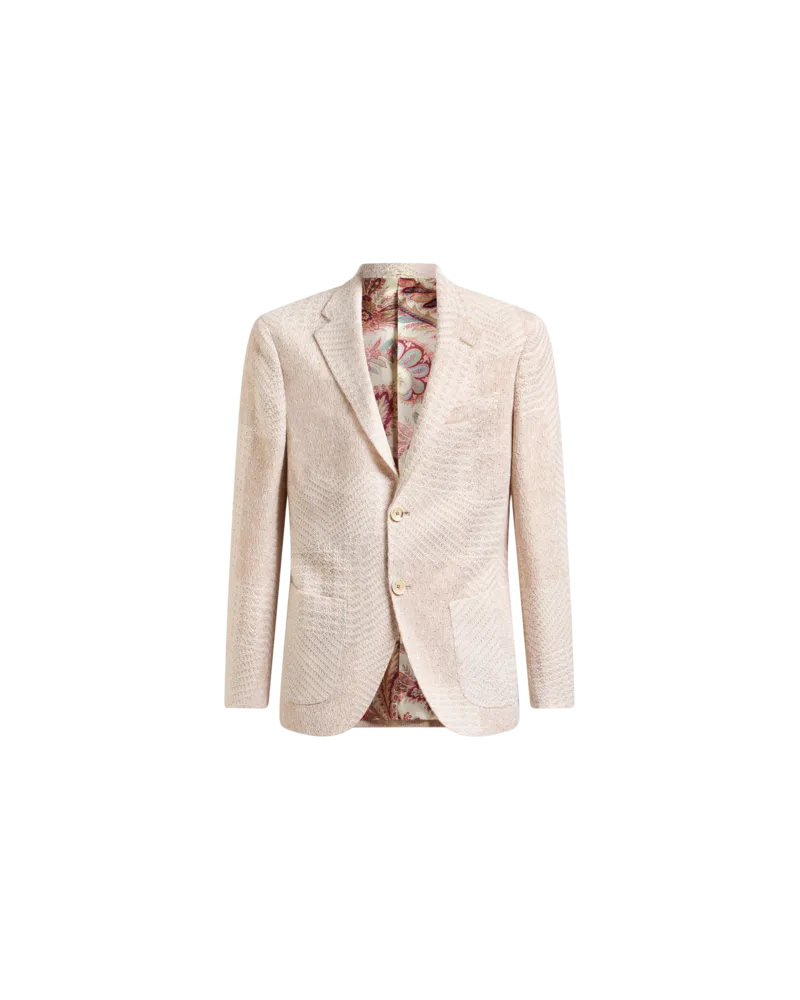 Etro Blazer Aus Einem Wollgemisch Mit Patchwork, Herren, Beige, Größe Beige